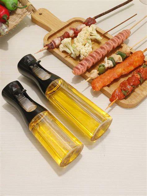 Black Outdoor High Pressure PET Oil Sprayer Bottle Kitchen Cooking Oil