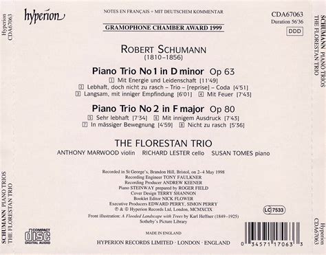 The Florestan Trio Robert Schumann Piano Trios Avaxhome