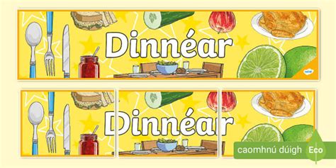 Dinnéar Display Banner l enseignant a fait Twinkl