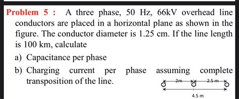 Answered A Three Phase 50 Hz 66kV Overhead Bartleby