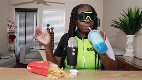 Mcdonald S Minute Maid Blue Raspberry Slushie And Fries Asmr Eating