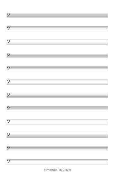 Free Printable Bass Clef Manuscript Paper Lityselling