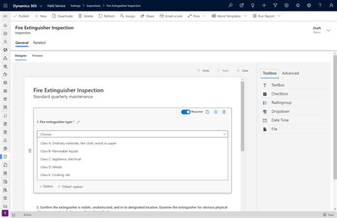 Ajouter Des Inspections Aux Ordres De Travail Dynamics Field