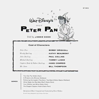 DisneylandRecords Walt Disney S Peter Pan ST 3910