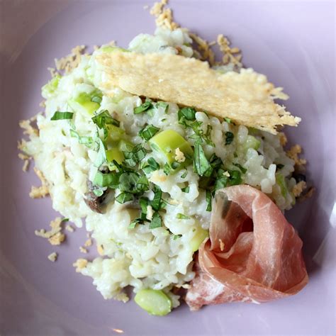 Risotto mit grünem Spargel Parmesanchips Reste Essen Wagners