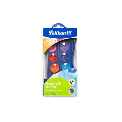 Acuarela Pelikan Junior Escolar De Plastico C Colores C