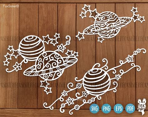 Planets Svg Bundle For Cricut And Silhouette Galaxy Svg Etsy Uk