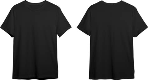 Black T Shirt Front And Back PNGs for Free Download