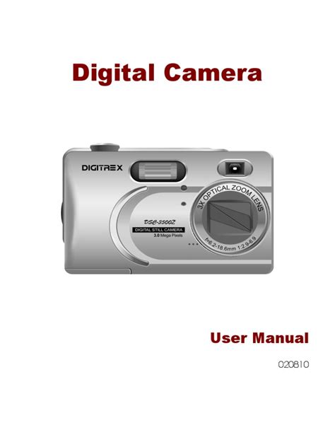 Digitrex Dsc 3500z Digital Camera User Manual Pdf Personal