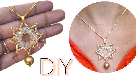 Diy Crystal Necklace Youtube