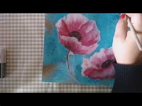 como pintar flores con acrílico paso a paso tutorial YouTube