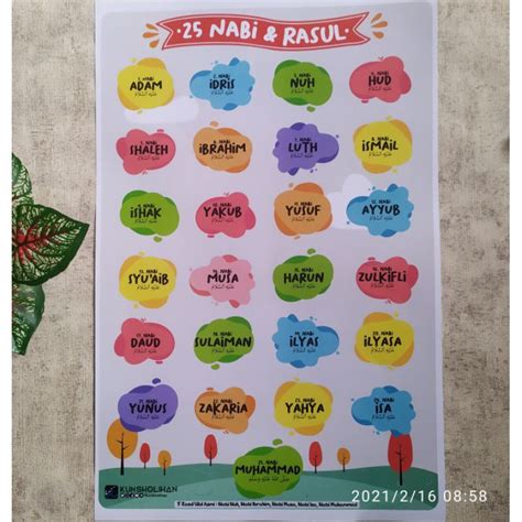 Jual Poster 25 Nabi And Rasul Shopee Indonesia