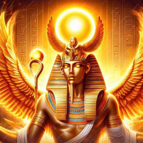 Premium AI Image | Amon Ra Egyptian mythology illustration