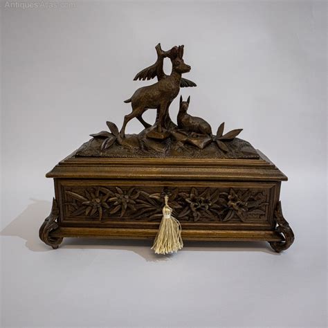 Antiques Atlas Carved Black Forest Jewellery Box