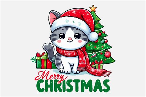 Christmas Cat PNG Graphic By Journey With Craft Creative Fabrica