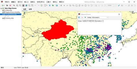 距离和面积测量 MeteoInfo 3 6 documentation