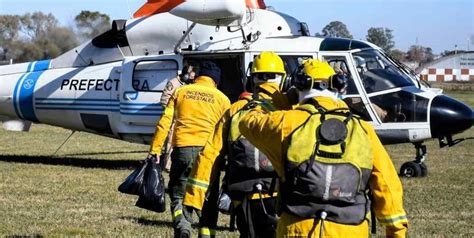 Continúa El Operativo De Combate A Los Incendios En Las Islas Frente A