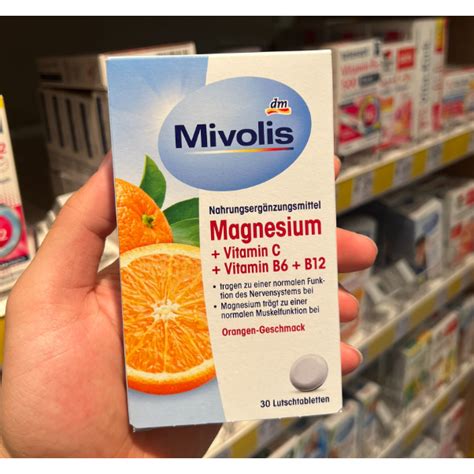 Mivolis Viên Ngậm Magiê Vitamin C Vitamin B6 B12 Vị Cam 30 viên