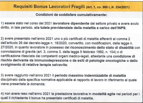 Bonus Euro Per I Lavoratori Fragili Aperto Il Programma Inps