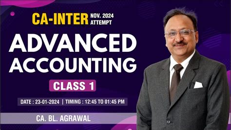 CA INTER NOV 2024 23 01 2024 Advanced Accounting Class 1 By CA