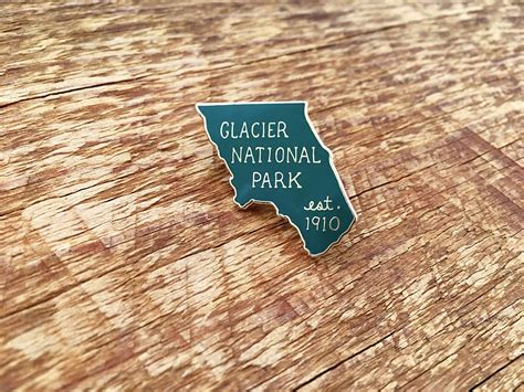 Glacier National Park Enamel Pin National Park Pin Single Etsy