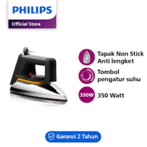 Jual Setrika Philips Hd Hd Watt Garansi Resmi Shopee