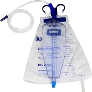 Urometer Adult Urine Bag With Measured Volume Chamber Pack Of