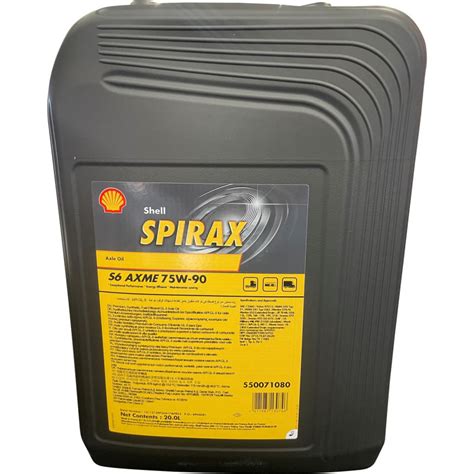 Shell Spirax S6 AXME 75W-90 20 Liter Vollsynthetisches Hochleistungs ...