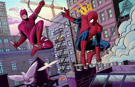 Spider Man Di Tom Holland E Daredevil Di Charlie Cox Insieme Nella