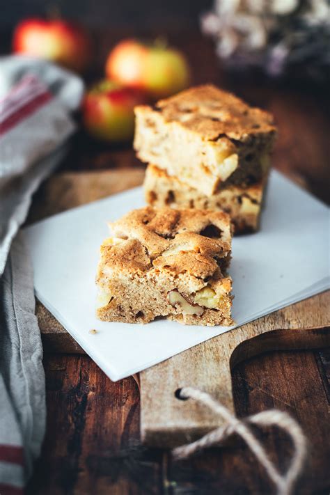 Apfel Schnitten Mit Waln Ssen Ahornsirup Und Brauner Butter Saftiger