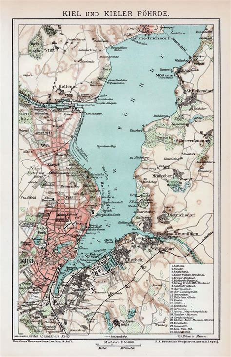 Detailed old map of Kiel with surroundings area - 1892 | Kiel | Germany | Europe | Mapsland ...