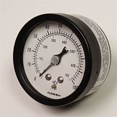 Marsh 1 1 2 Pressure Gauge 0 100 PSI 1 8 NPT EBay