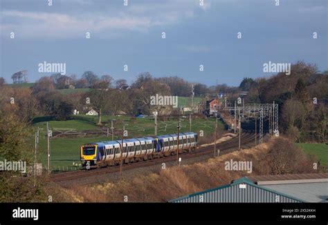 2 Northern Rail Class 195 Caf Diesel Multiple Units 195124 195123 On The Electrified West