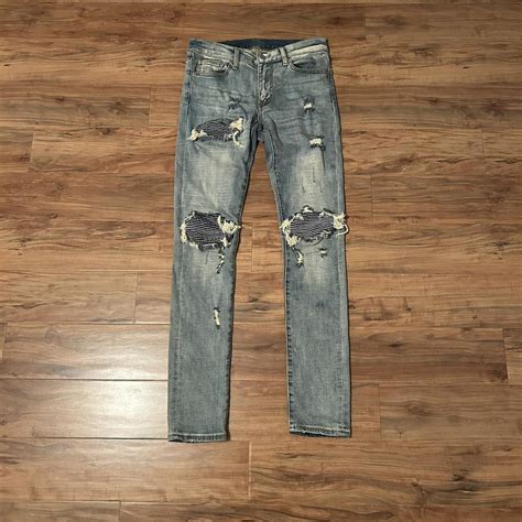 Amiri Mens Blue Jeans Depop