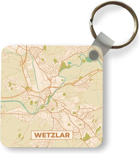 Sleutelhanger Uitdeelcadeautjes Wetzlar Plattegrond Vintage