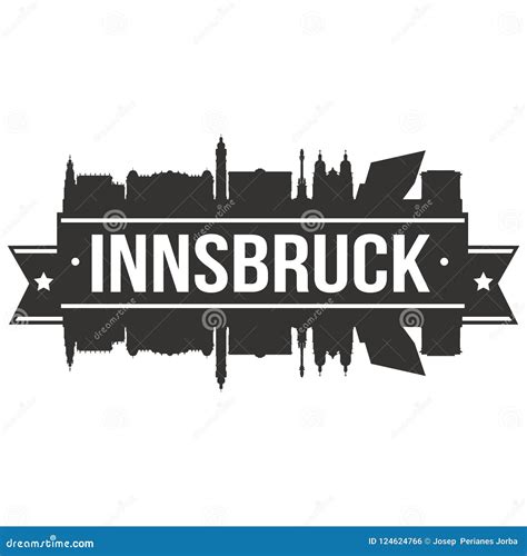 Innsbruck Skyline Vector Colorful Poster On Beautiful Triangular