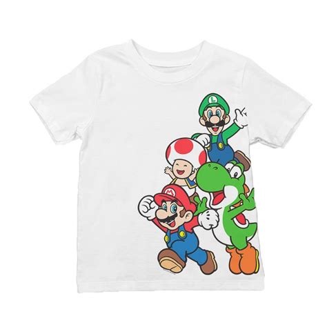 Playera Super Mario Talla Manga Corta Con Estampado De Mario Yoshi