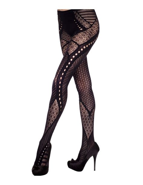 Collant Fantaisie Noir Effet Glamour Music Legs Collant Sexy Ac