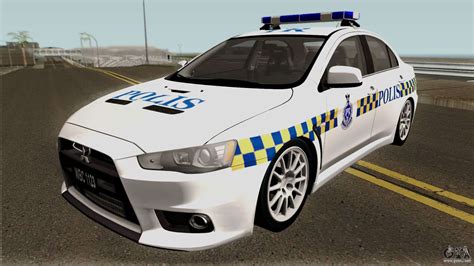 Mitsubishi Lancer Evolution X Malaysia Police for GTA San Andreas