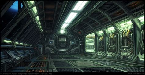 Sci Fi Corridor 02 Spaceship Interior Scifi Interior Sci Fi Environment