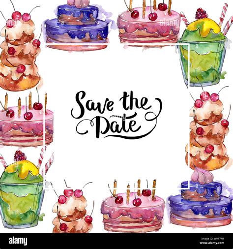 Tasty Cake In A Watercolor Style Food Watercolour Background