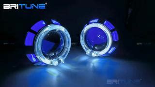 Mini Inch Bi Xenon Headlight Lens Projector Double Led Angel Eyes