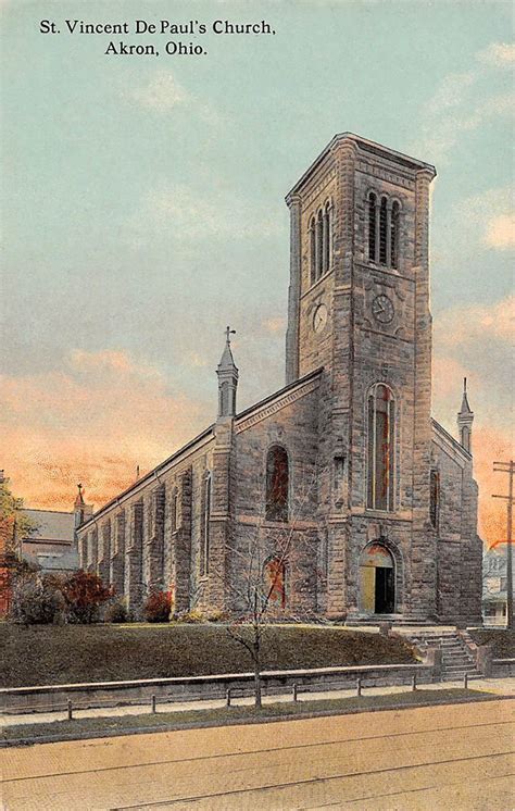 St. Vincent De Paul's Church - Akron Postcards