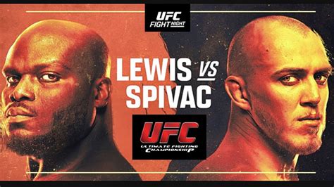 UFC ao vivo Lewis x Spivac onde assistir online as lutas neste sábado