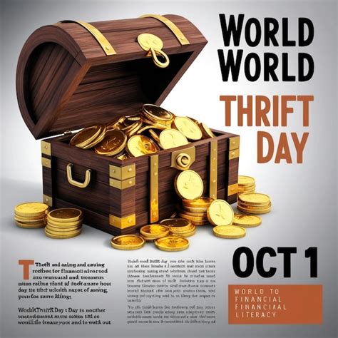 psd world thrift day  savings day template premium ai generated image