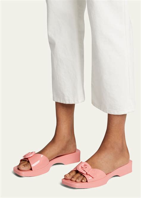 Veronica Beard Davina Jelly Buckle Resort Sandals Bergdorf Goodman