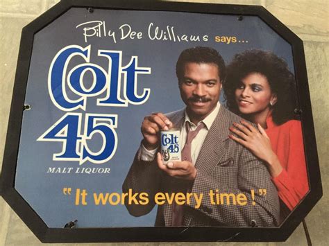 Vintage Billy Dee Williams Colt 45 Sign | #1788544901