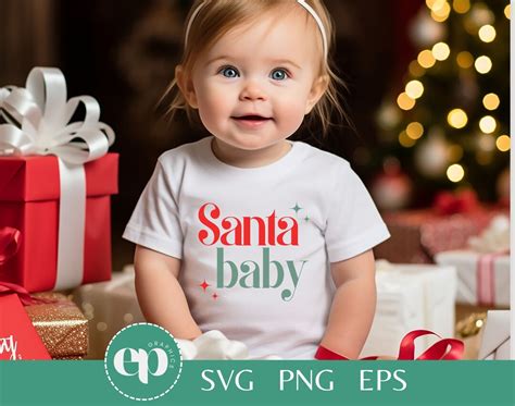 Santa Baby SVG Christmas Onesie SVG Baby's First Christmas Svg ...