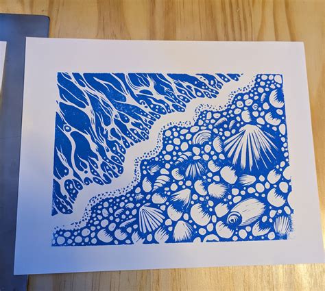 Whidbey Island Linocout Got A Few Fixes To Do But Overall I Like How It S Coming Out R Linocuts