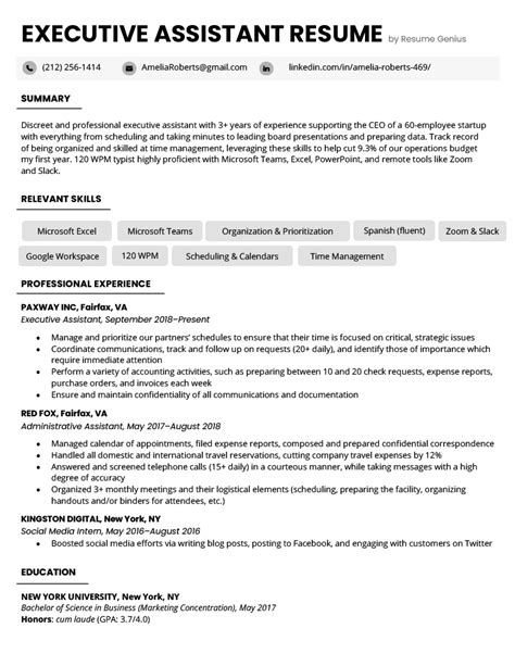 Administrative Assistant Resume Examples Tips For 2023 Artofit